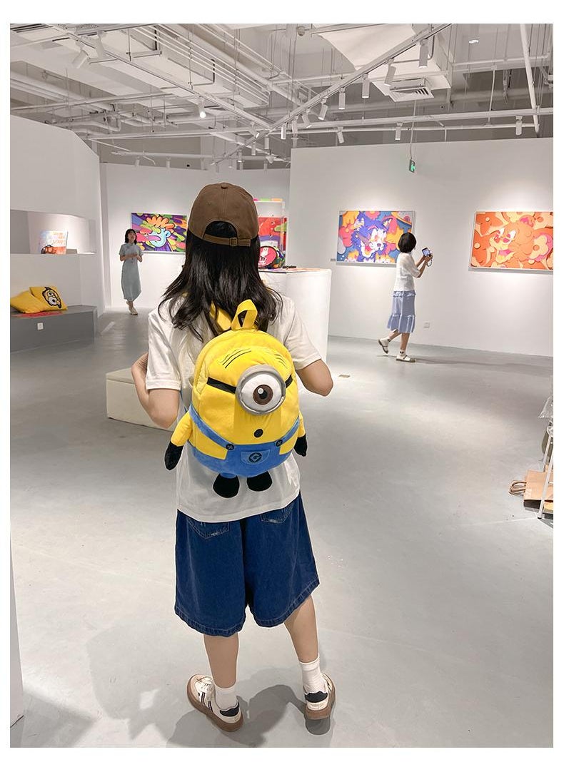 General Minions Children's Plush Backpack Kindergarten Backpack Plush Shoulder Bag Gift For Kids  - Image 5