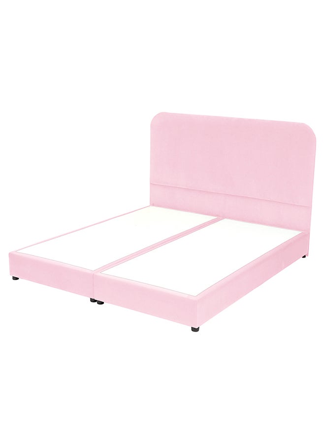 House One Leen | Velvet Bed Frame - Light Pink 