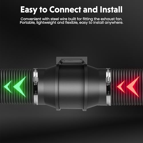 InfiniPower Dryer Vent Hose, 6" Insulated Flexible Duct 25FT with 2 Clamps, Heavy Duty Four Layer Protection for Heating Cooling Ventilation and Exhaust, Black - Image 4