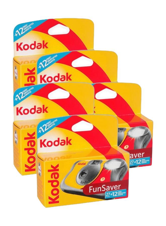 Kodak Single Use Fun Saver Disposable Camera 39 Exposure-(5PK Bundle) - Image 1