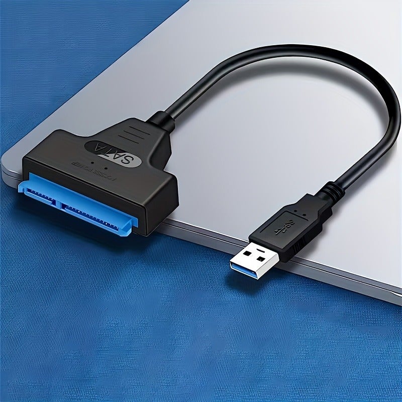 PETO SATA2.5 to USB 3.0 Hard Drive Adapter, Male to Female Interface, SSD Data Transfer, Compatible with Laptop HDD/SSD, Supports UASP, Lightweight and Portable - Image 1