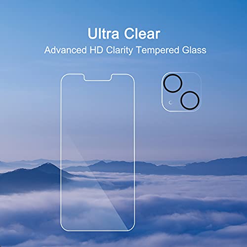 Ailun 2 Pack Screen Protector for iPhone 13 mini [5.4 inch] Display 2021 with 2 Pack Tempered Glass Camera Lens Protector,[9H Hardness]-HD - Image 4