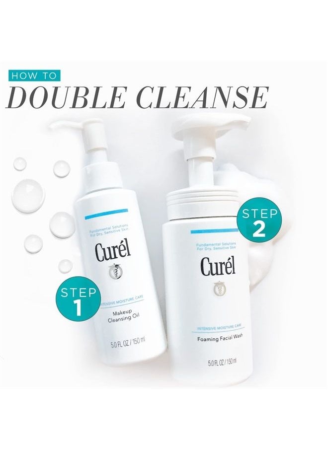 Curel - Japanese Skin Care Makeup Cleansing Oil for Face, Oil-Based Makeup Remover for Dry, Sensitive Skin, 5 Ounce, Fragrance Free Facial Cleansing Oil - Image 1