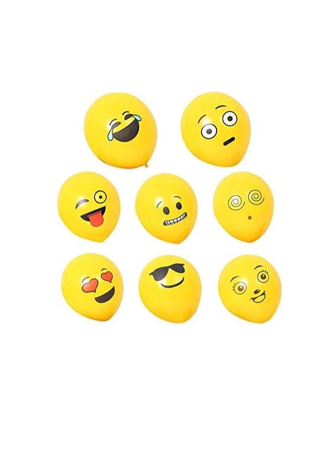 100 Pcs Smile Face Yellow Color Emoji Balloons, 12 Inches Giant Latex Balloons, For Party, Birthday, Holiday Decoration - Image 2