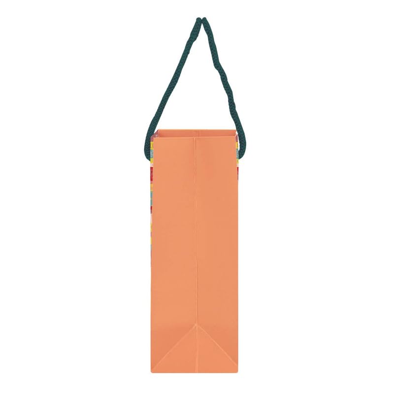PaperPep PaperPep Orange Abstract Pattern Print 7"X4"X9" Gifting Paper Bag| Ideal for Return Gifts, Presents, Weddings, Birthday, Holiday Presents, Celebrations | Pack of 6 - Image 4