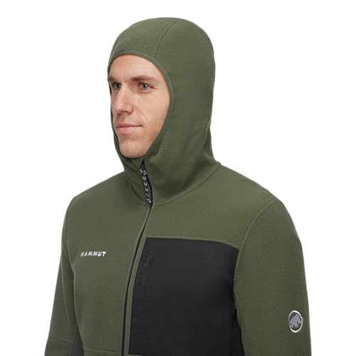 Mammut Tamaro Midlayer Hooded Jacket Men – Recycled Polyester Midlayer for Hiking and Outdoor Activities – Lightweight and Functional Active Jacket, Dark Marsh-Black, X-Large - Image 2