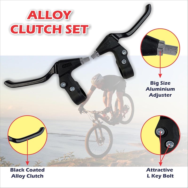 VENTA Complete Front Disc Brake Set Combo for Bicycles | Alloy Lever Clutch Set | Compatible with All Bicycles* | Includes Disc Brake Plate, Machine Caliper, Wire, Hub & Fork Clip - Image 3