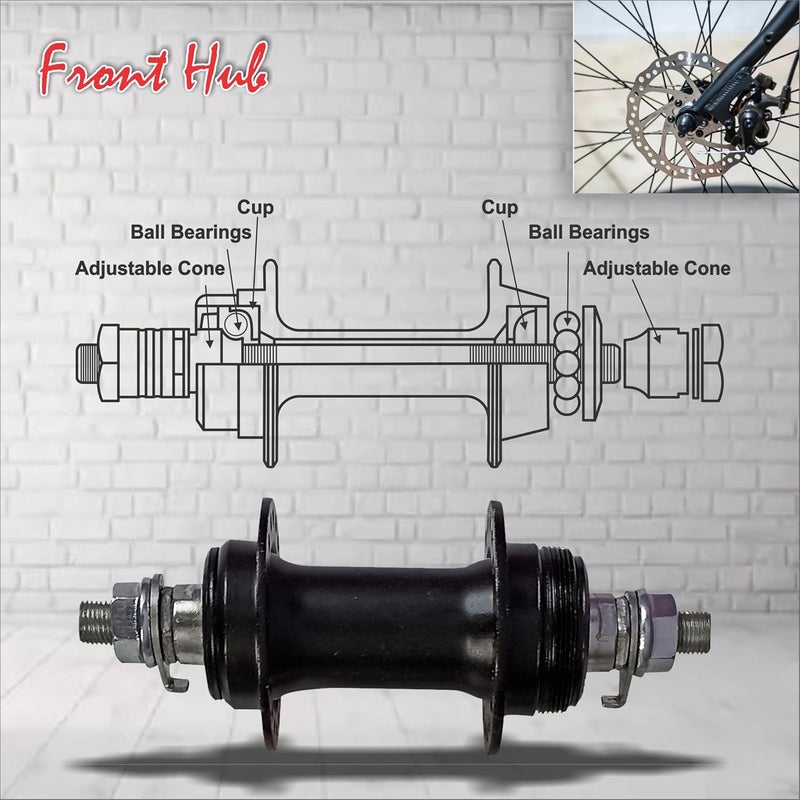VENTA Complete Front Disc Brake Set Combo for Bicycles | Alloy Lever Clutch Set | Compatible with All Bicycles* | Includes Disc Brake Plate, Machine Caliper, Wire, Hub & Fork Clip - Image 5
