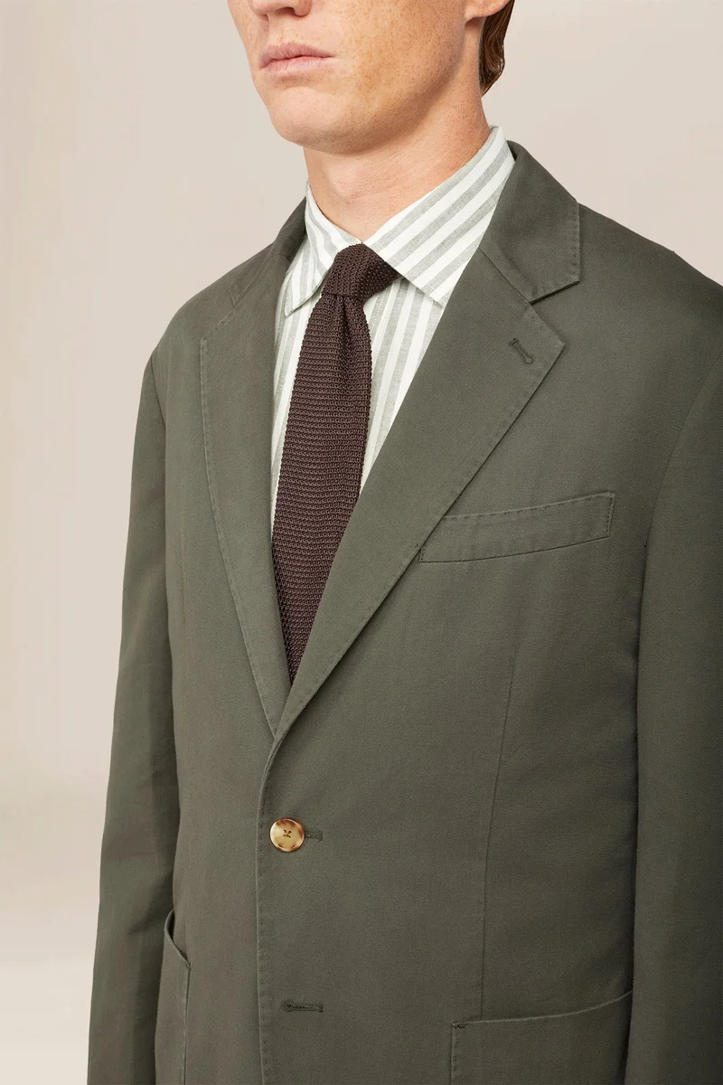 Doppelganger Green Men's single-breasted, unlined, regular fit jacket - Military for Men | Best Price UAE