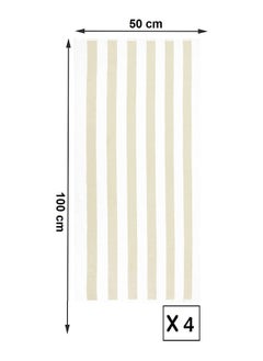 SIGNOOLA Signoola 4 Kid's Bath towels 50 x 100 cm Beige Stripes, 100% cotton.  - Image 2