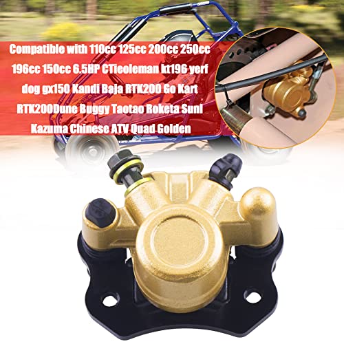 MWMNUN Brake Caliper 110cc 125cc 200cc 250cc 196cc 150cc 6.5HP CTieoleman kt196 yerf dog gx150 Kandi Baja RTK200 Go Kart RTK200Dune Buggy Taotao Roketa Sunl Kazuma Chinese ATV Quad Golden - Image 5