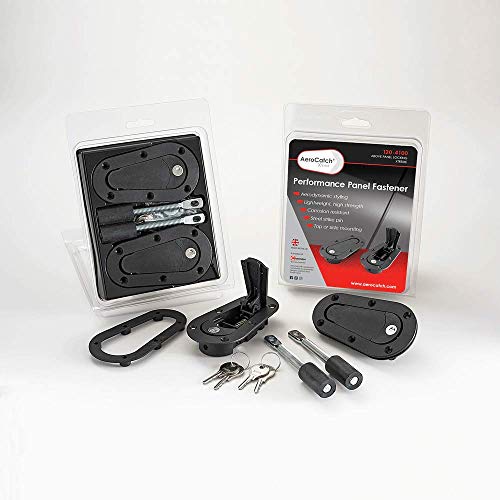 Aerocatch 120-4100 Xtreme Plus Flush Locking Hood Latch and Pin Kit - Black - Image 1