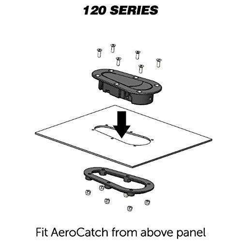 Aerocatch 120-4100 Xtreme Plus Flush Locking Hood Latch and Pin Kit - Black - Image 2