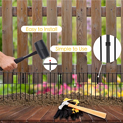 Blingluck Animal Barrier Fence, 10 Pcs Upgrade 1.26 in Gap Decorative Fences No Dig Fence for Rabbits and Dog Ground Defense, Rustproof Metal Wire Garden Fence Border for Garden & Patio Landscaping - Image 3