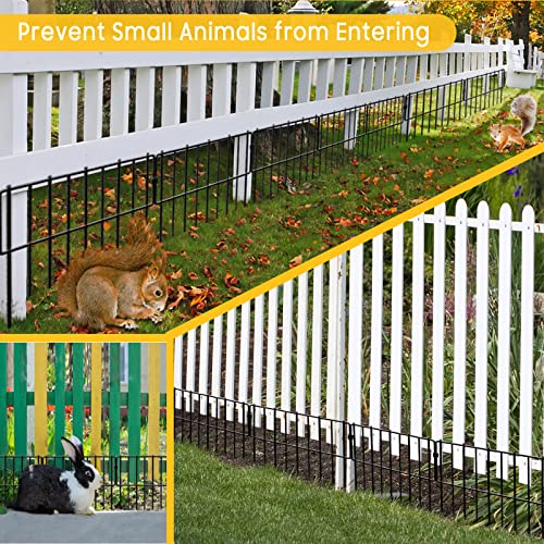 Blingluck Animal Barrier Fence, 10 Pcs Upgrade 1.26 in Gap Decorative Fences No Dig Fence for Rabbits and Dog Ground Defense, Rustproof Metal Wire Garden Fence Border for Garden & Patio Landscaping - Image 4