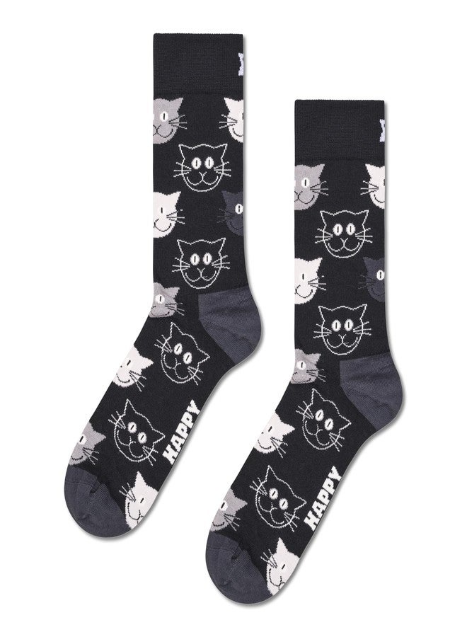Happy Socks 5-Pack Cats Socks, Black, M/L - Image 3