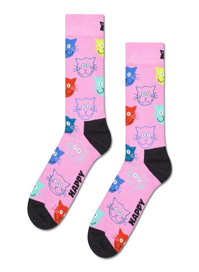 Happy Socks 5-Pack Cats Socks, Black, M/L - Image 5