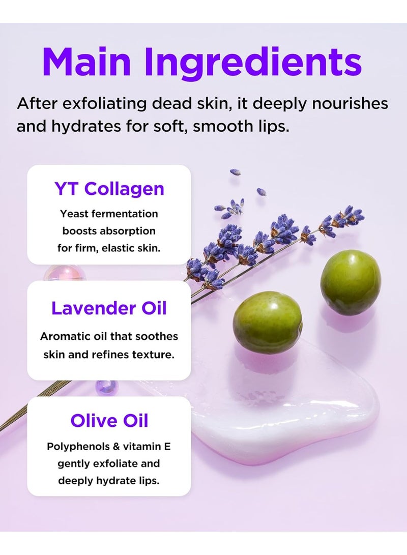 توكوبو ماسك الشفاه المعزز بالكولاجين – زيت الزيتون والخزامى – بلسم مرطب، ممتلئ، ومقشّر لشفاه ناعمة ومرنة، 0.5 أونصة. - Image 5