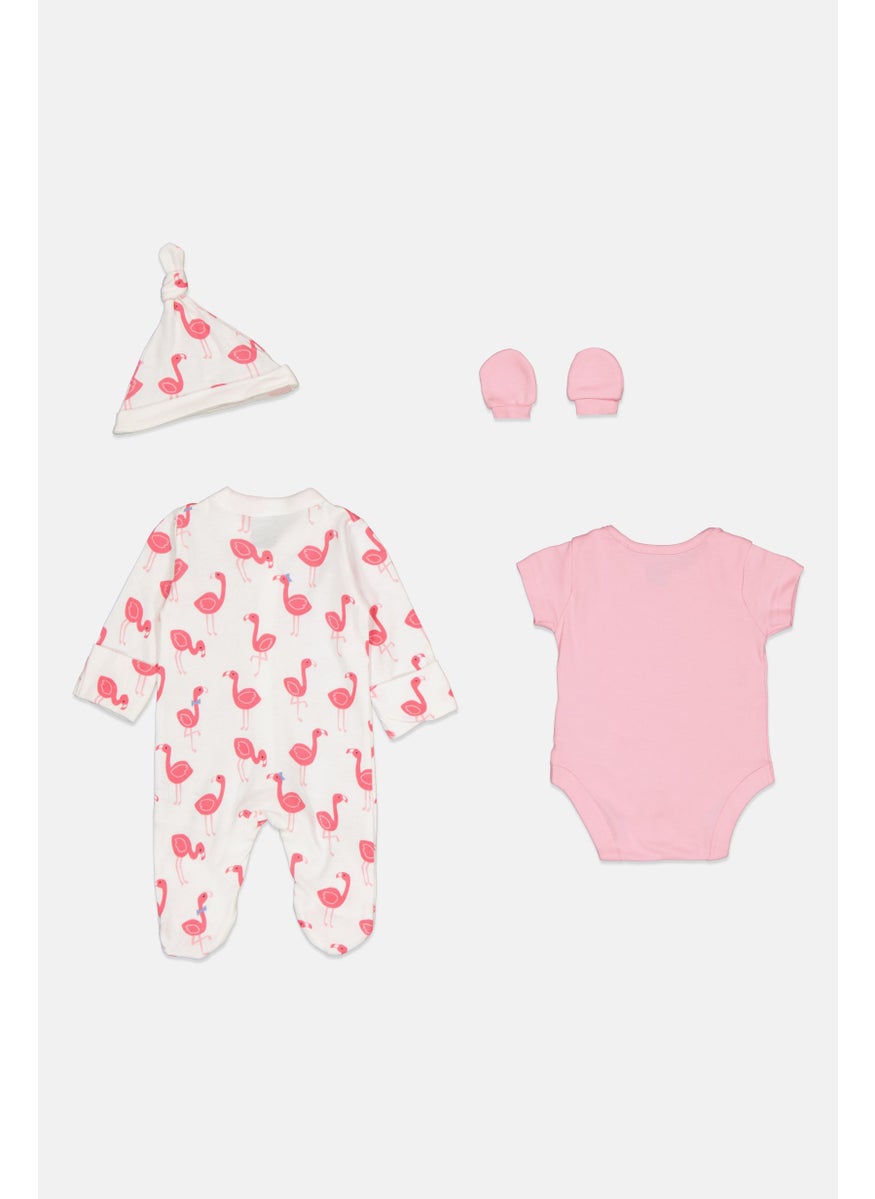 mothercare Toddlers Girl 4 Piece Bodysuit And Romper Set, Multicolor  - Image 2