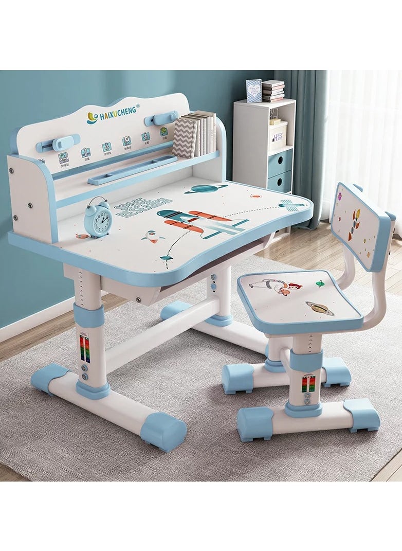 DubaiGallery Children's study desk, home desk, student writing table, adjustable chair set, simple desk, child work  - Image 1
