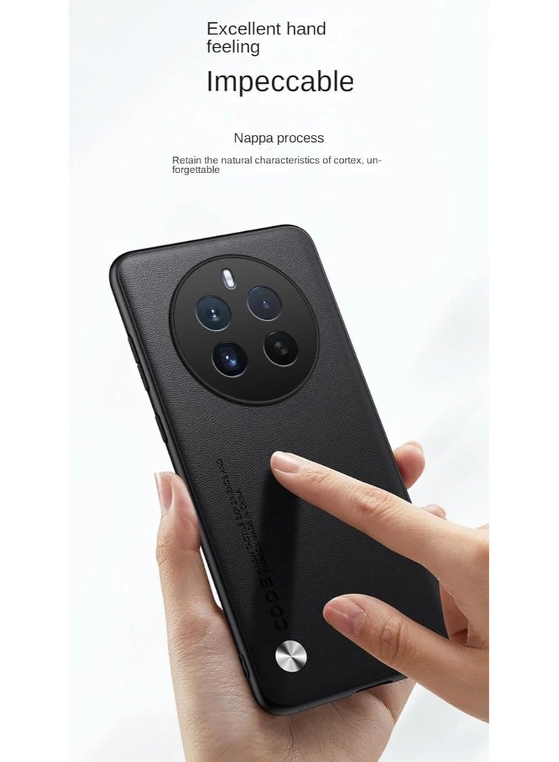 General Case Compatible with Realme 12 Pro Plus, Plain Leather Silicone Phone Case Matte Bumper Shockproof Soft Edge Cover for Realme 12 Pro Plus  - Image 2