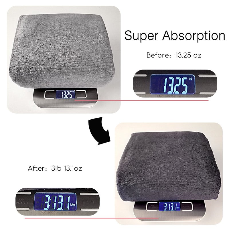 جي ام ال منشفة Microfiber Microfiber 2 باك (30 "" × 60 "") - استخدام إضافي للتجفيف السريع متعدد الأغراض كمناشف للياقة الاستحمام الرياضية مناشف اليوغا - Image 5