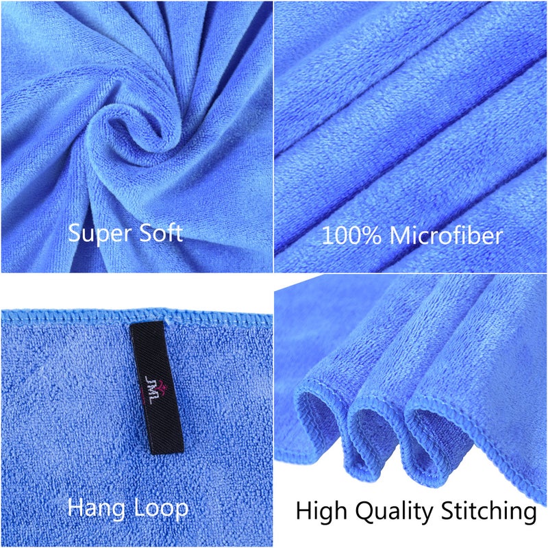 جي ام ال منشفة Microfiber Microfiber 2 باك (30 "" × 60 "") - استخدام إضافي للتجفيف السريع متعدد الأغراض كمناشف للياقة الاستحمام الرياضية مناشف اليوغا - Image 3