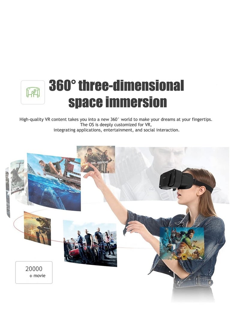 نظارات VR قابلة للتعديل ثلاثية الأبعاد للأفلام والألعاب، نظارات مريحة متوافقة مع iOS وAndroid، تناسب الأجهزة حتى 7.2 إنش - Image 2