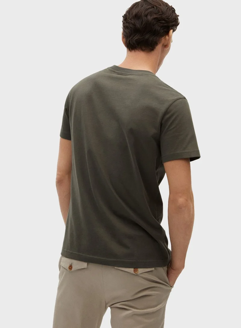 Mango Man Essential Crew Neck T-Shirt