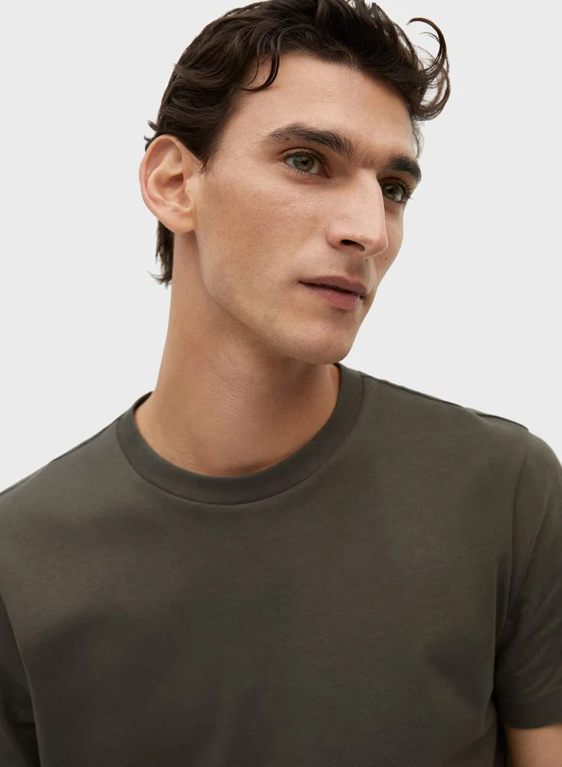 Mango Man Essential Crew Neck T-Shirt
