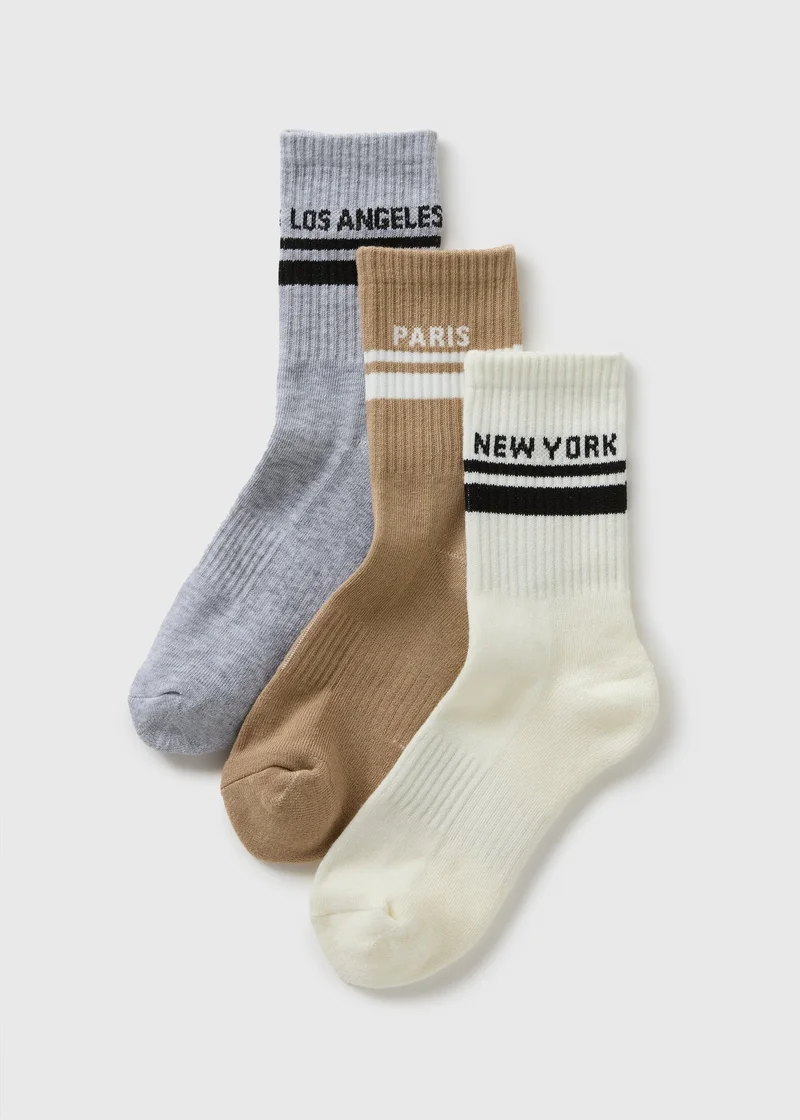 Matalan 3 Pack Nude Sports Socks