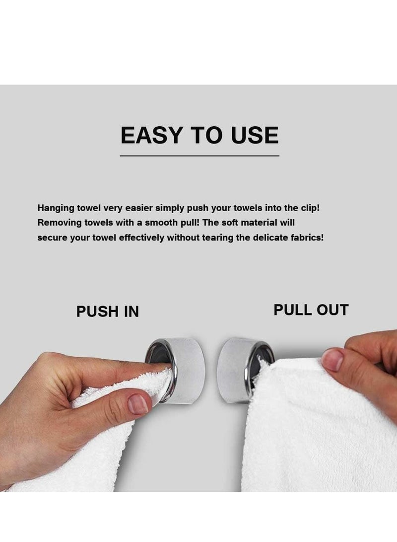 Loquat Kitchen Towel Hook Holder Adhesive Wall Mount Towel Hanger for Bathroom, Wall - Image 5