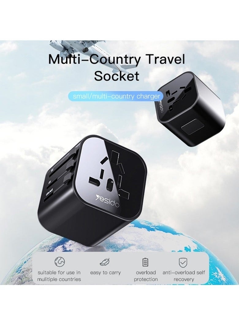 Yesido MC09 Multifunctional Universal 4-in-1 Portable Adapter – USB-C, USB-A, HDMI, and SD Card Reader – Compact and Travel-Friendly Multi-Port Hub for Laptops, Tablets, Smartphones, and More – Fast Data Transfer & Charging – Black - Image 3