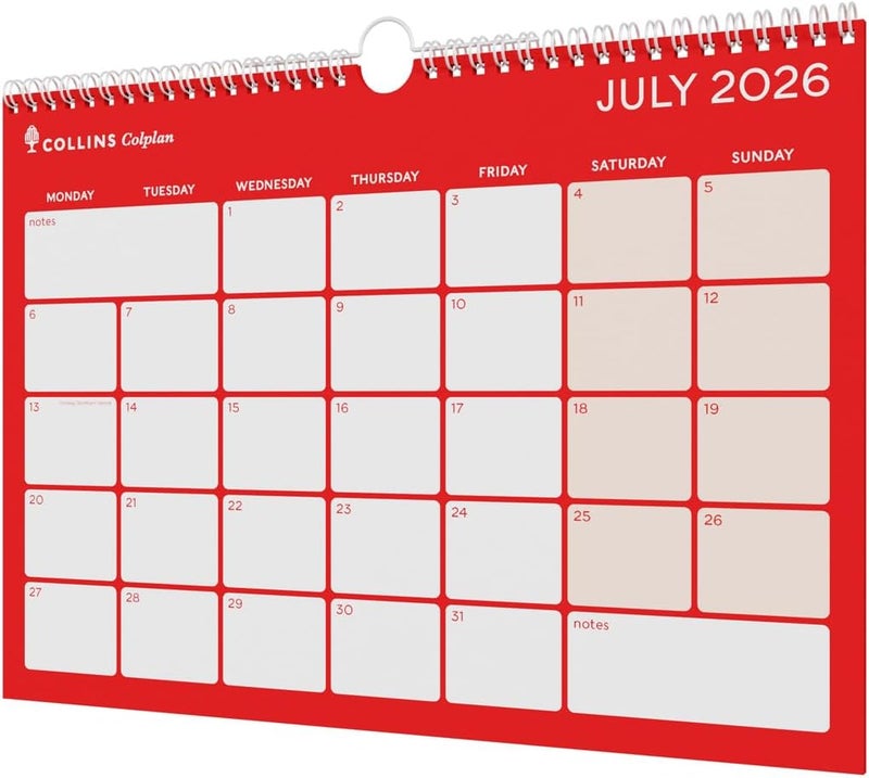 Collins 2026-2027 Mid/Academic Year A4 Monthly View Wall Planner - Collins Debden Colplan Range (CMCA4M-2627) - Image 2