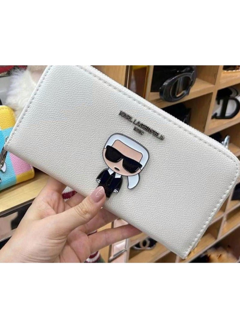 كارل لاغرفيلد محفظة جلد نسائى - تتسع لجميع اغراضك - Image 2