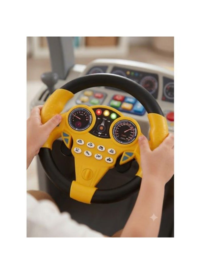 Interactive Steering Wheel Toy with Lights and Sound Effects for Toddlers