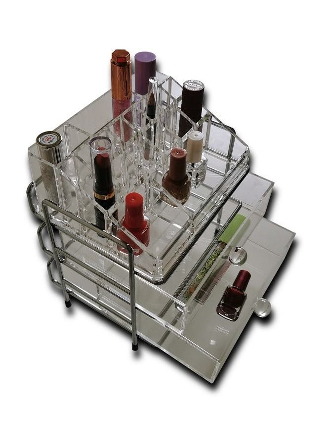 Generic Cosmetic Jewelry Rack Makeup Organizer Box Case 21 X 14 CM  - Image 3