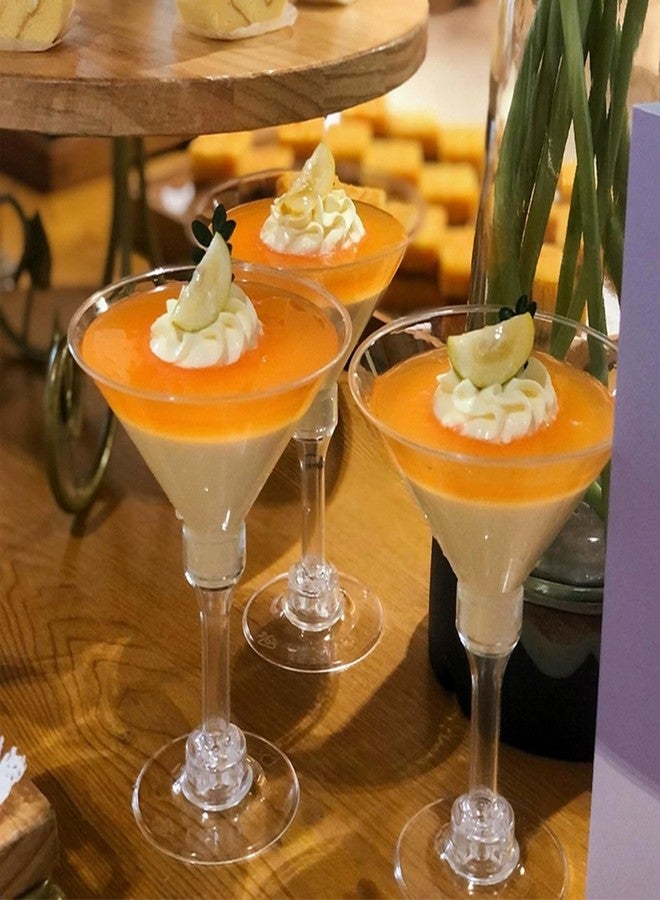 TANEMUDO 108 Pcs Plastic Martini Glasses, 5 oz Tall Cocktail Glasses, Disposable Mini Plastic Martini Cups for Margarita, Wine, Champagne, Appetizers, Dessert, Wedding, Party, and Bar Events - Image 5