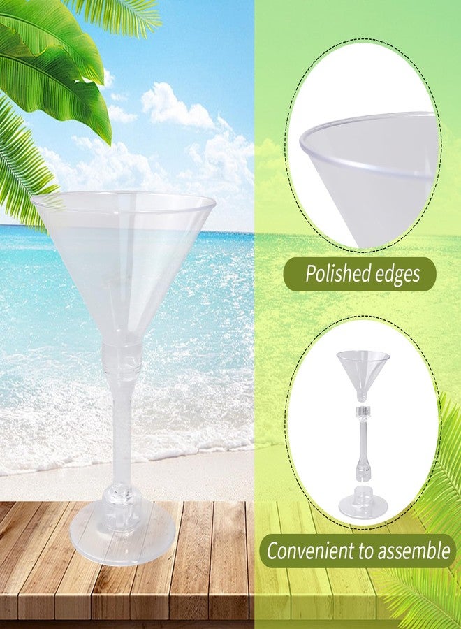 TANEMUDO 108 Pcs Plastic Martini Glasses, 5 oz Tall Cocktail Glasses, Disposable Mini Plastic Martini Cups for Margarita, Wine, Champagne, Appetizers, Dessert, Wedding, Party, and Bar Events - Image 3