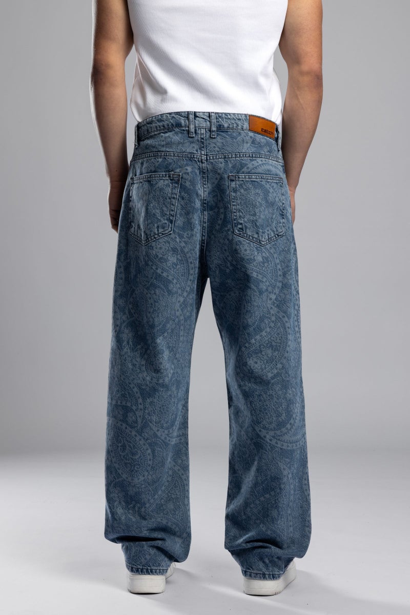 Catch Paisley Patterned Baggy Jeans - Image 5