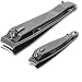 firiKer Nail Clipper Set Sturdy Stainless Steel Fingernails Toenails Clippers Nail File Sharp Effortless Fingernail Toenail Trimmer Portable Nail Cutter for Women MenGray - Image 2