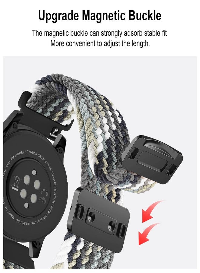 اي كي سوار AK مغناطيسي مضفر لساعات Amazfit Bip 6 / Bip 5 و Amazfit GTR 4، سوار معصم رياضي من النايلون الناعم مقاس 22 مم متوافق مع ساعات Amazfit Bip 6 / Bip 5 / GTR 4 للرجال والنساء (لون الشوكولاتة الداكنة) - Image 4