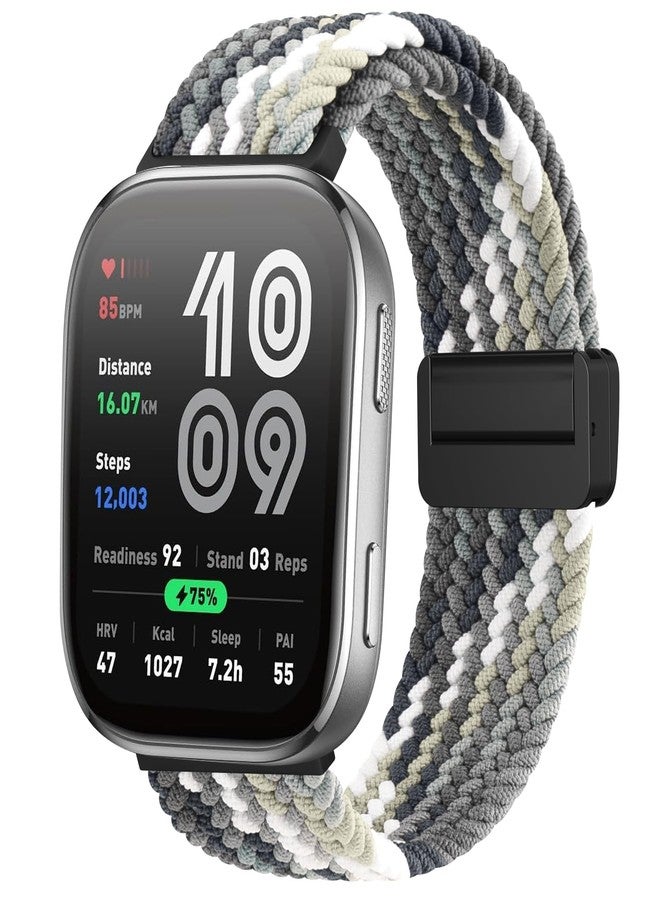 اي كي سوار AK مغناطيسي مضفر لساعات Amazfit Bip 6 / Bip 5 و Amazfit GTR 4، سوار معصم رياضي من النايلون الناعم مقاس 22 مم متوافق مع ساعات Amazfit Bip 6 / Bip 5 / GTR 4 للرجال والنساء (لون الشوكولاتة الداكنة) - Image 1