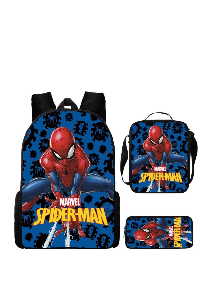 مارفل حقيبة ظهر مدرسية بطباعة سبايدرمان ثلاثية الأبعاد أحمر / أزرق أسود - Image 1