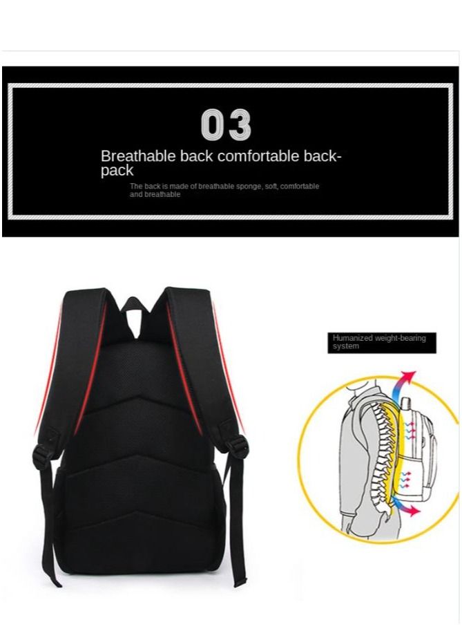 مارفل حقيبة ظهر مدرسية بطباعة سبايدرمان ثلاثية الأبعاد أحمر / أزرق أسود - Image 4