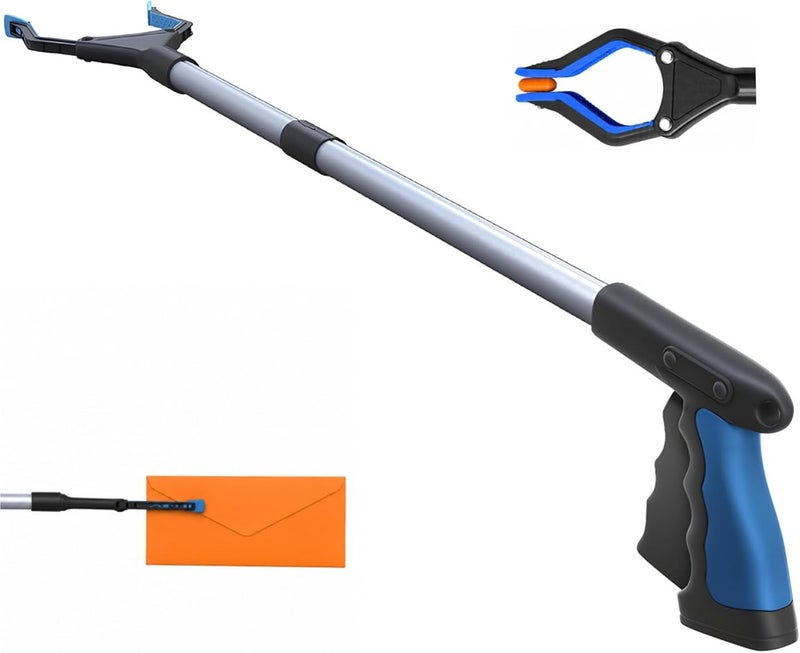 فيت بلس 1 FitPlus PowerGrip T9، أداة التقاط ومد، فك عريض، قابلة للطي، كابل فولاذي، مع 96 نقطة إمساك لقبضة ثابتة، 32 بوصة مع مغناطيس - Image 1