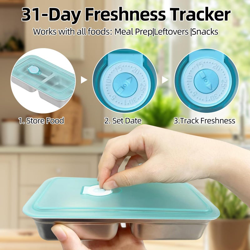 Sanbo Stainless Steel Snack Box with Lids - 2 Pack Grab and Go Snack Containers, Leakproof & Reusable Bento Boxes with Spoon & Spork, Dishwasher Safe for Travel, Lunch, Camping & Family Meals - Image 5