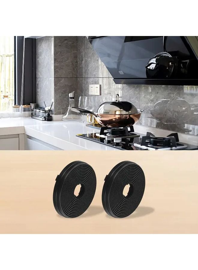 عبوتين من فلاتر الكربون النشط لشفاطات المطابخ مقاس 135x135x18 مم لإزالة الروائح - Image 2