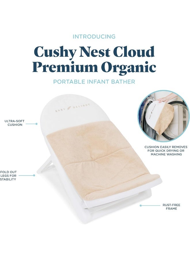 Baby Delight Cushy Nest Cloud Premium Organic Infant Bather - Image 3