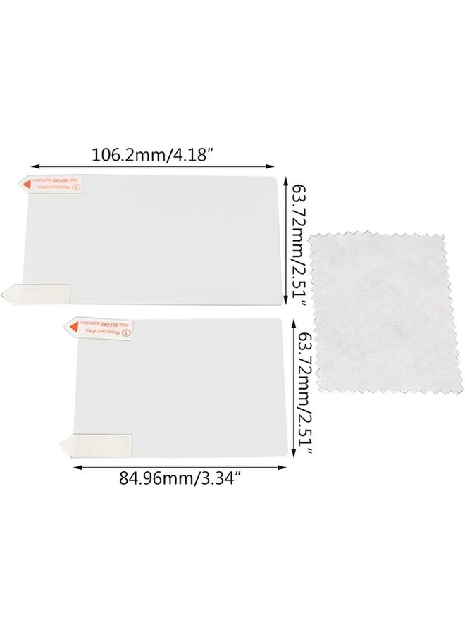 2pcs Light Beige Screen Protector For New 3DS LCD Top And Bottom Case - Image 2